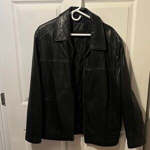 Dockers Men's Black Leather Jacket